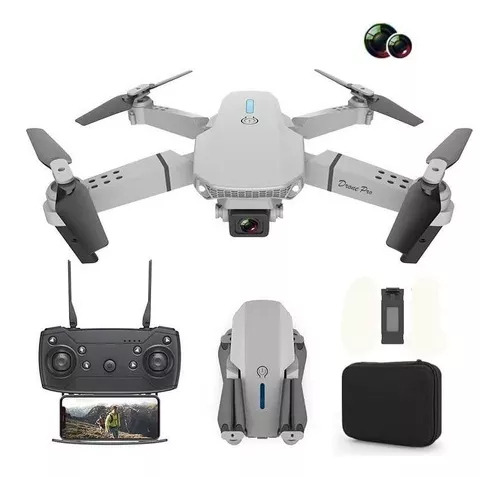 Mini Drone E88 Pro con doble cámara 4K WiFi 2,4 GHz 1 batería