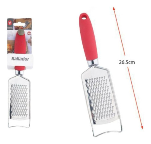 Rallador De Mano De Queso Mango Silicon 26,5cm