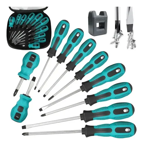 Kit Jogo Chave Fenda E Philips Imantado Profissional 10 Pçs SZR