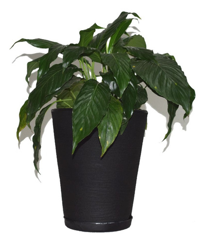 Vaso Planta Decorativo Jardim Polietileno Cone Rd 23x28 Cor Preto