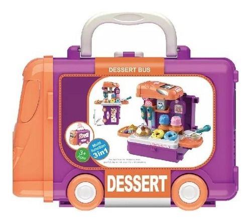 Imagen 3 de 5 de Juego De Cocina De Juguete 3 En 1 Autobús De Postres