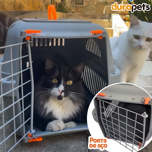 Imagen 5 de 8 de Transportadora Jaula N°1 Puerta Acero Perros/gatos Durapet´s