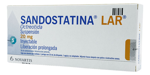 Sandostatina Lar 20 Mg Jeringa 2.0 Ml.