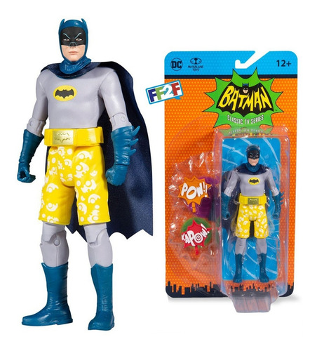 Adam West Batman Swim Shorts 1966 Mcfarlane Dc Comics (Usado)