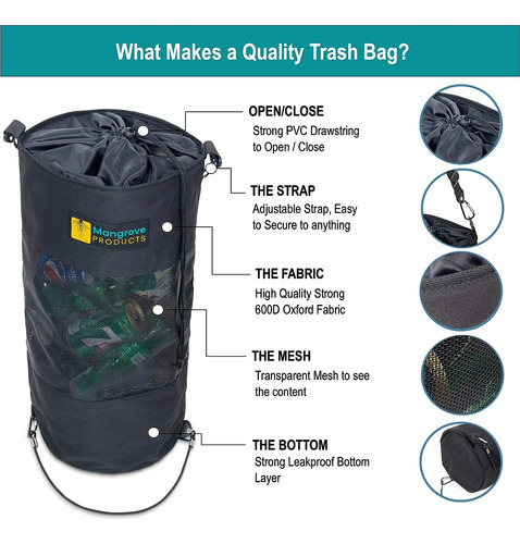 Bote De Basura Portátil Para Barco, Bolsa De Basura Reutiliz
