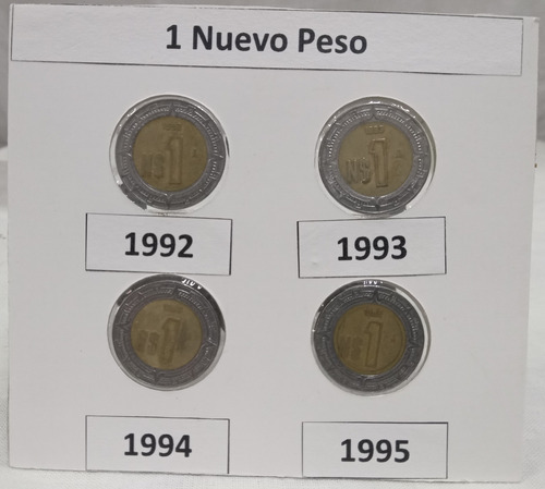 Moneda Set De 1 Nuevo Peso 1992 A 1995 (Usado)