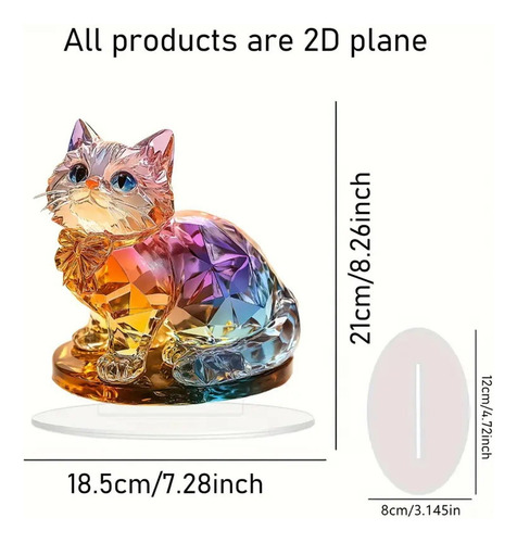 Ornamento Acrílico 2d Cat Plague Collectible Ornament