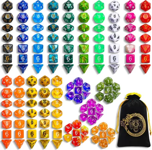 Juegos De Dados Ciaraq Dnd: 20 X 7 Dados Poliédricos (140 Y
