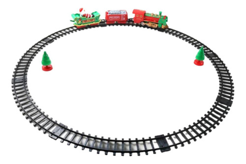 Tren Eléctrico Navideño Con Rieles Juego De Tren Navideño