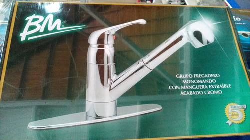 Llave Monomando Fregadero Bm Mango Extraíble