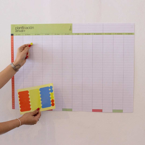 Planner Anual De Pared Planificador Organizador Calendario Arqa