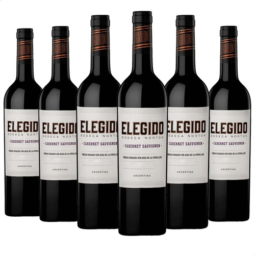 Vino Norton Elegido Cabernet Sauvignon Tinto Vegano X6 U