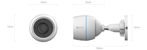 Camara Wifi Ezviz 2mp Cs-h3c-r100-1k2wf Seguridad-vigilancia Color Blanco