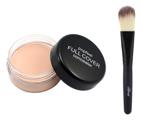 Corrector Líquido En V Makeup Base Nude Face Y Brocha De Mad