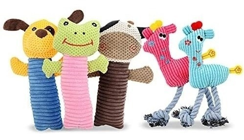 Asofcof Squeaky Plush Dog Toy Pack Para Cachorros, Pequeños