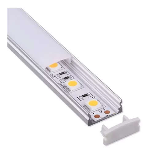 Perfil Aluminio De Embutir Para Tira Led - 1 Metro