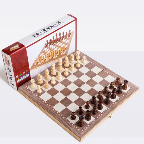 Juego De Mesa De Viaje Juguetes De Ajedrez De Madera Juego