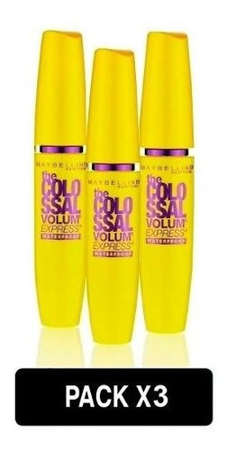 Pack 3 Mascaras De Pestaña Colossal Maybelline New York  