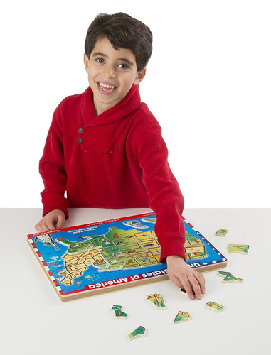 Melissa & Doug Ee.uu. Mapa Puzzle De Sonido - Rompecabezas D