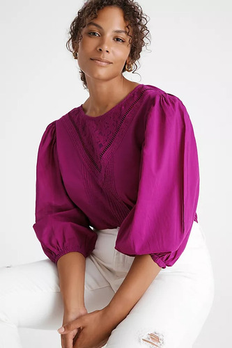 Blusa Kelsie Color Bugambilia Farm By Anthropologie Talla S (Usado)