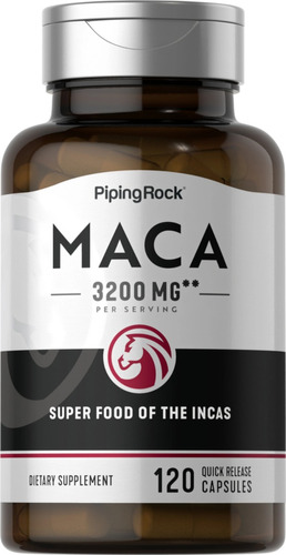 Maca Peruana 3200 Mg 120 Cápsulas - Importado Usa