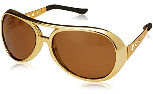 Oro 60s Rock Star Aviator Gafas De Sol Piezas Laterales...