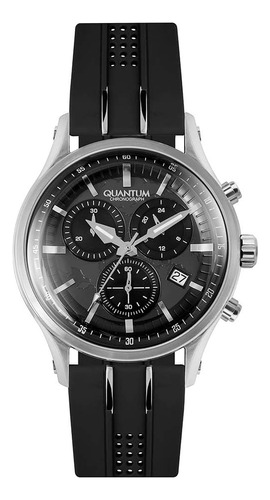 Reloj Pulsera  Quantum Pwg773.351 Del Dial Negro