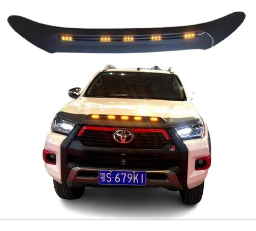Deflector De Capot Con Iluminación Led Toyota Hilux 2015-22