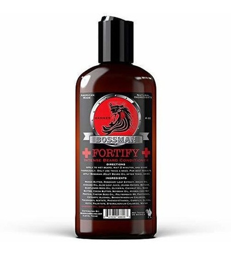 Bossman Fortify Intenso Barba Acondicionador Para Crecer, Es