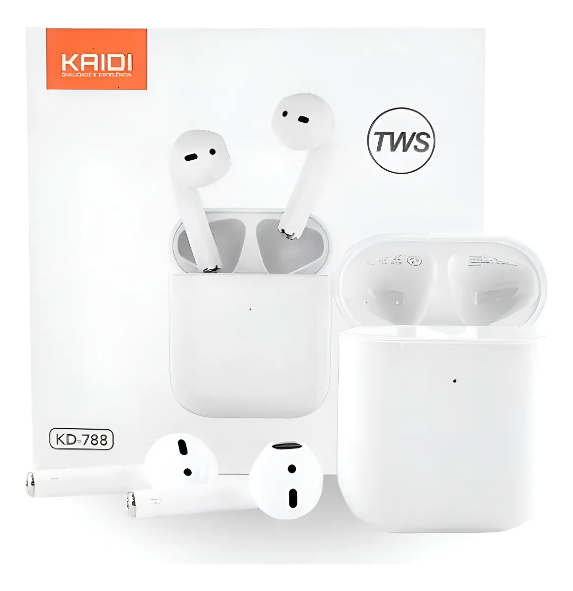 Fone Bluetooth In-ear Kaidi KD-788 5.1 Branco Sem Fio TWS
