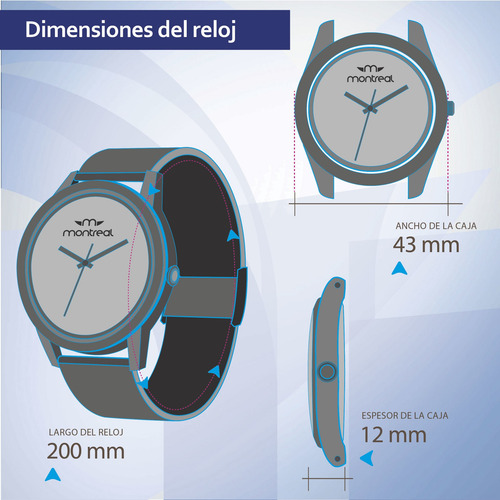 Imagen 5 de 10 de Reloj Montreal Hombre Ml1458 100% Acero Inox. Multifunción