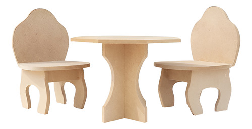 Comedor Barbies Fibrofácil Muebles Para Pintar - Bc