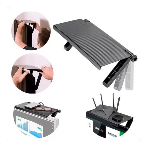 Soporte Estante Ajustable 360 En Tv Para Canalera Ub
