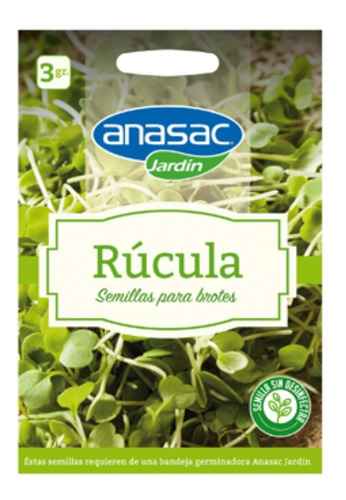 Imagen 2 de 2 de Rucula Semilla Para Brotes Rucula 3gr