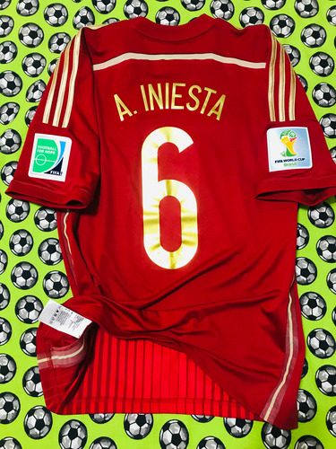 Jersey adidas Seleccion España Mundial 2014 Andres Iniesta S