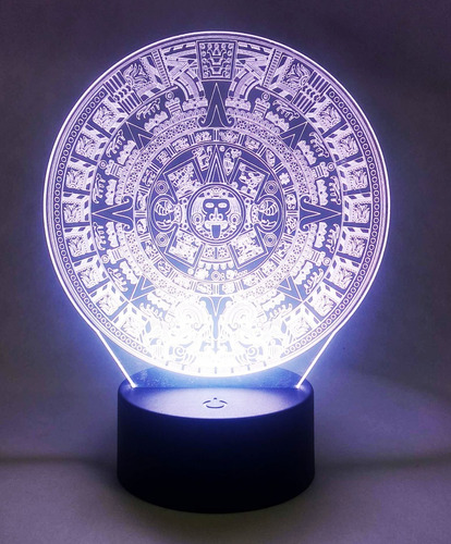 Lampara Led 3d Calendario Azteca Holograma