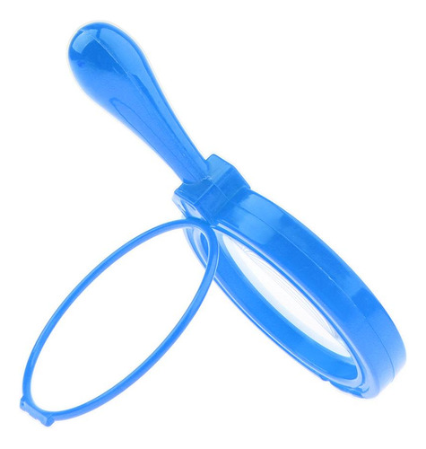 Lupa De Mano Lente De Con Soporte 4x Para Aprendizaje Azul
