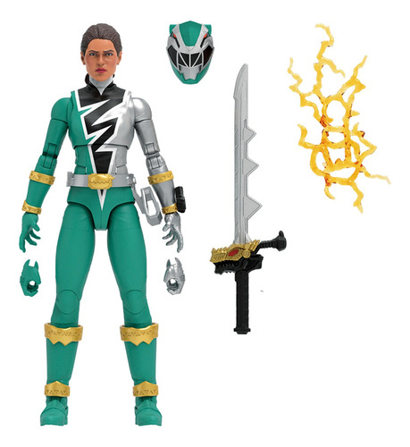 Boneca Power Rangers Dino Fury Ranger Verde 15 Cm Hasbro