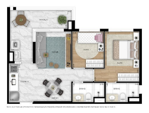 Imagem 5 de 11 de Apartamento Zona Sul Conceição 1 A 2 Dormitorios