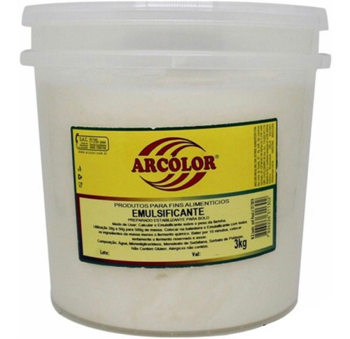 Emulsificante Para Bolos Pote De 3 Kg Arcolor