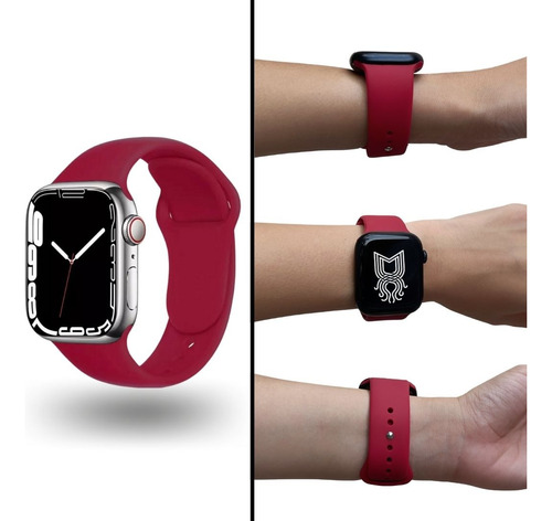 Correa Para Applewatch De Silicón Liso Talla Chica - Mediana