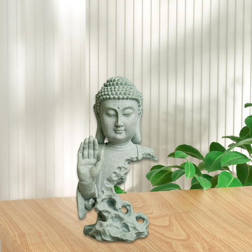 Estatua De Buda Sakyamuni, Figura De Arenisca, Decoración