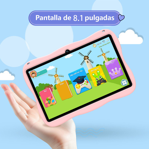 Tablet Infantil Handdon E18 Com Capa De 8.1 Polegadas De 64 Gb E 4 Gb De Ram Android Os Parental Control Wifi Gps Kids Space