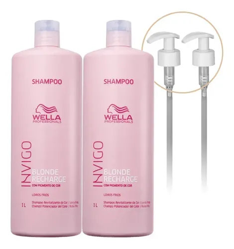 Kit Wella Professionals Invigo Blonde Recharge Shampoo 1l