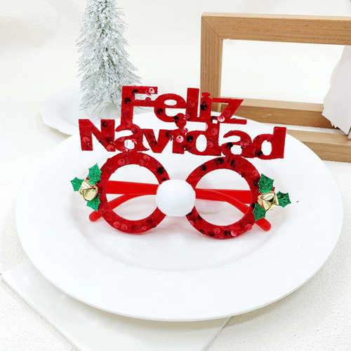 (e) Anteojos Navideños Con Lentejuelas Brillantes Nuevos