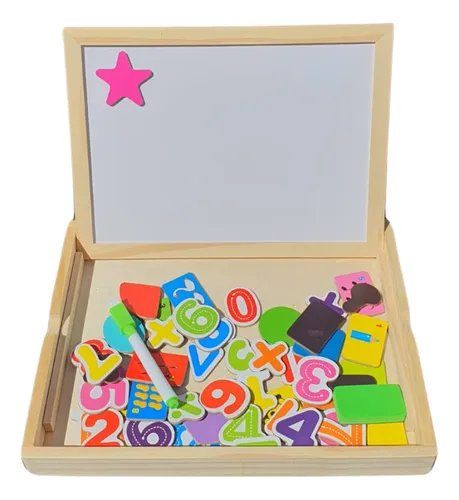 Pizarra Pizarron Para Niños De Madera Magnetica
