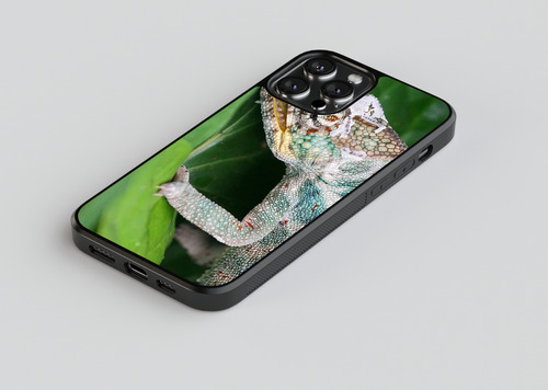 Funda Diseño Para iPhone Camaleón En Su Habitat #3