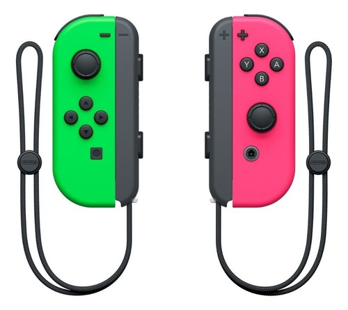 Nintendo Switch Joy-con (l)(r) Rosa Neon E Verde Neon Cor Verde-neón/Rosa-neón