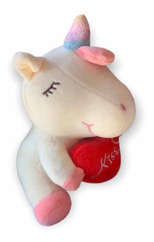 Unicornio De Peluche Bebe Corazón Súper Suave