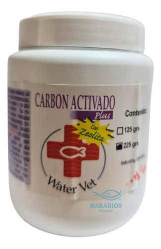 Carbón Activado + Zeolita Water Vet 225gr Material F Acuario